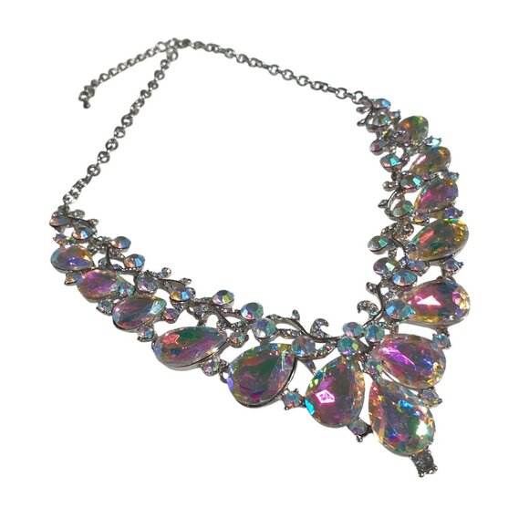 Crystal Necklace Costume Theater Rhinestone Elegant Jewelry Princess Drag Show - Picture 2 of 8